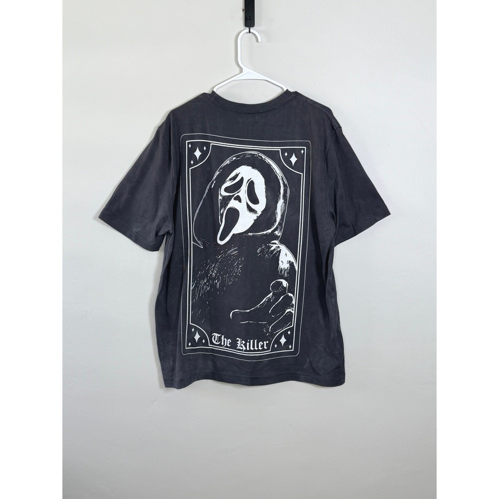 Bioworld Ghost Face The Killer T-Shirt L Black Horror Gothic Graphic‎ Tee Scream